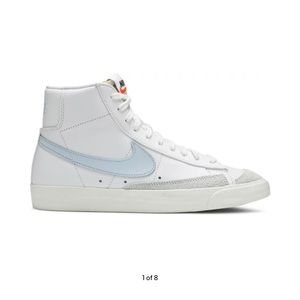 Like New Nike Blazers with light blue swoosh